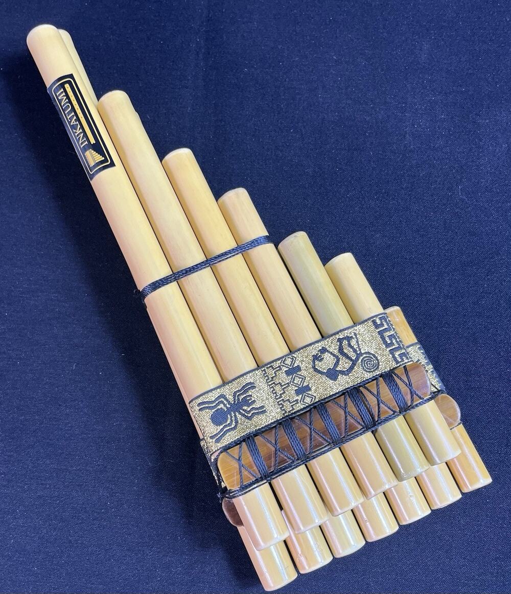 NEW Peruvian 13 Pipe Zampona Malta Bamboo Flute Nazca Design Case Included USA